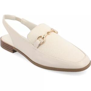 NWOT Journey Lainey sling back white loafers size 7.5